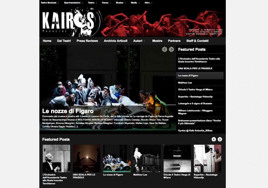 Kairos Magazine homepage